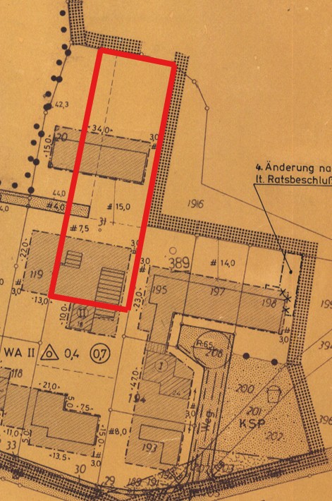 Ausschnitt Bebauungsplan