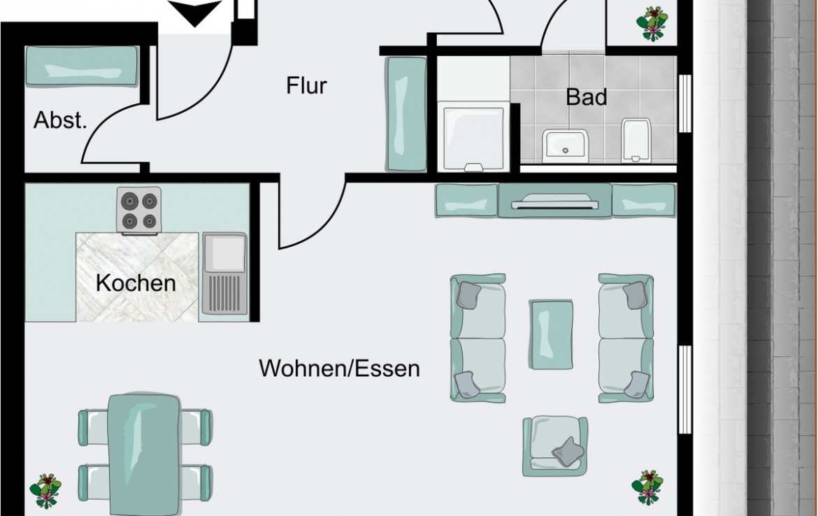 Grundriss   Spiegelbildlich